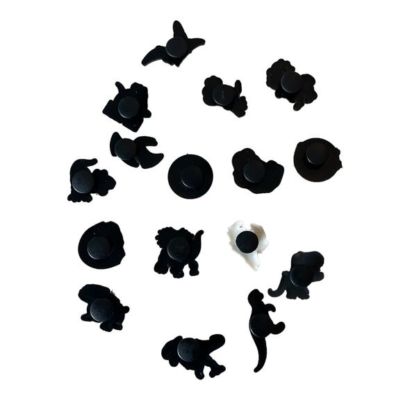 NEW Dinosaur SHOE CHARMS 14pc for Croc Clogs Zip Bags T-Rex Raptors Skeleton + - Picture 7 of 8